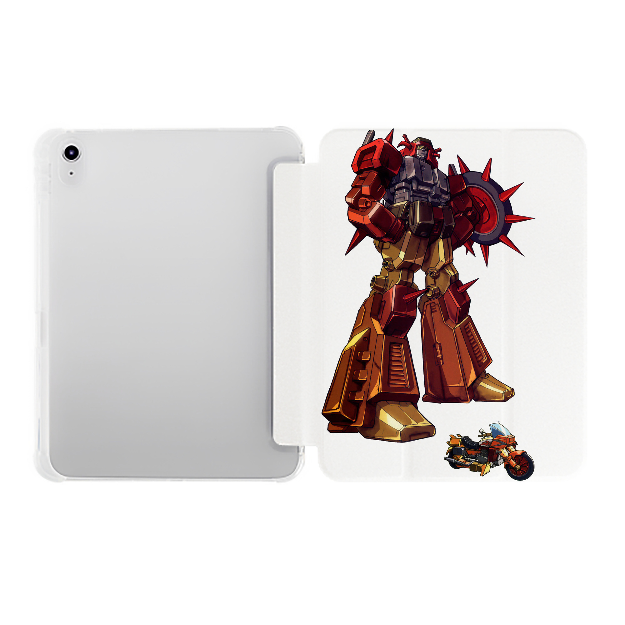 （画像用）  IPad ケース ペン収納付き 三つ折りスタンド PUレザー×シリコン 対応機種9.5/10.5/10.9インチ